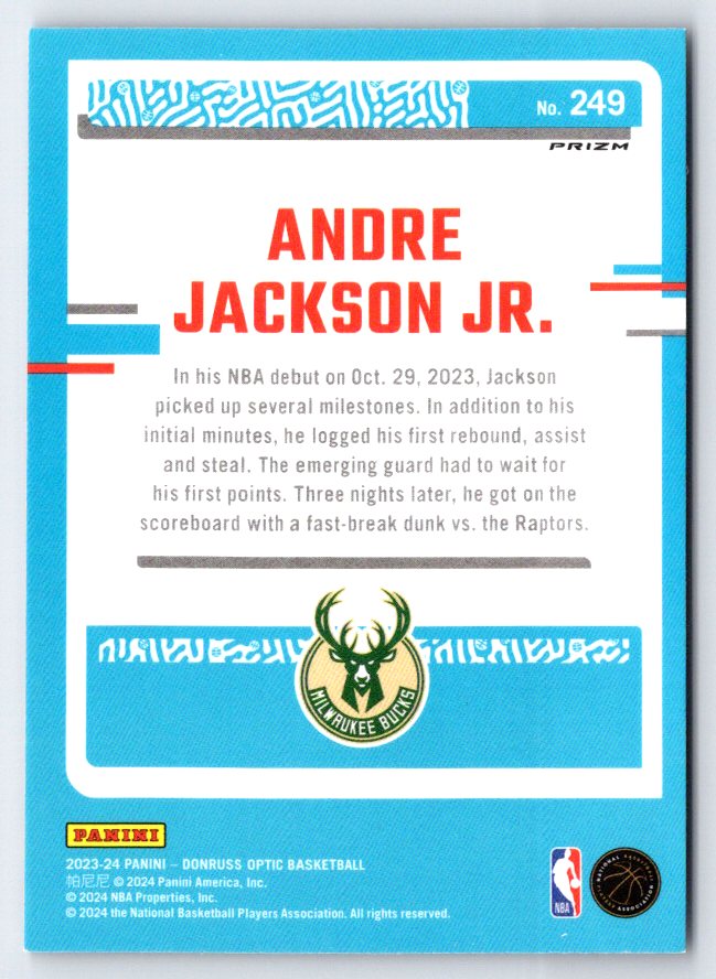2023-24 Donruss Optic #249 Andre Jackson Jr. RC Rookie