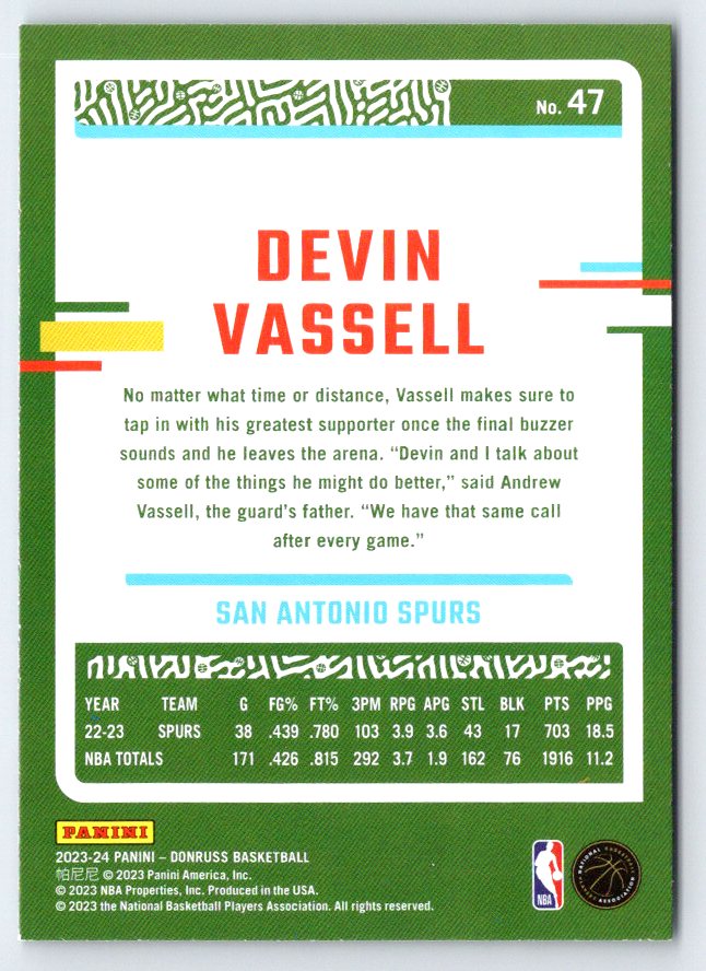 2023-24 Donruss #47 Devin Vassell