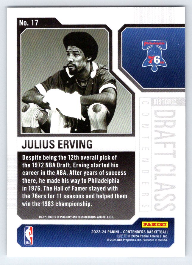 2023-24 Panini Contenders #17 Julius Erving