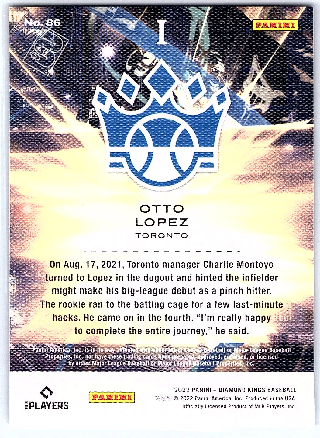 2022 Panini Diamond Kings #86 Otto Lopez