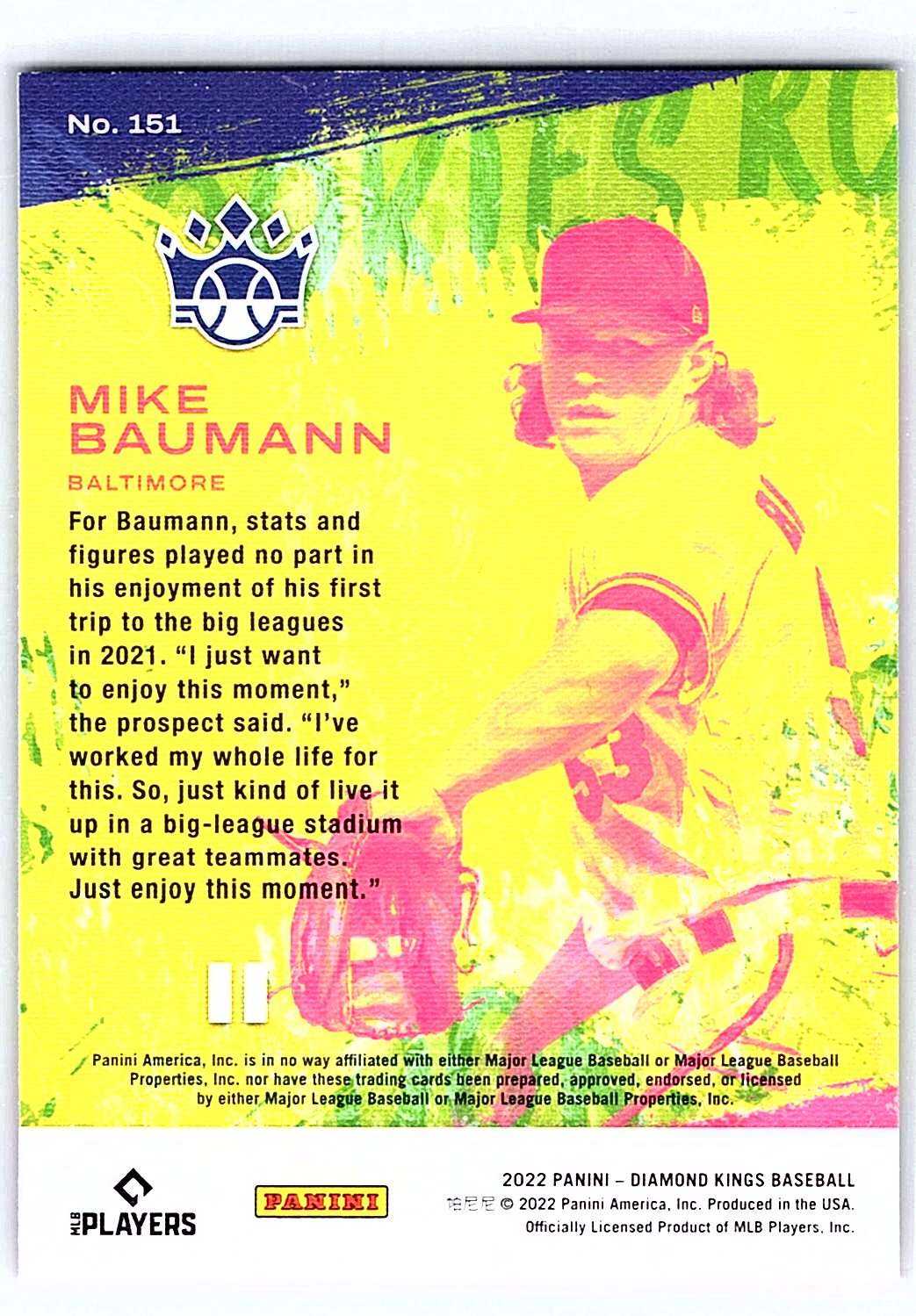2022 Panini Diamond Kings #151 Mike Baumann