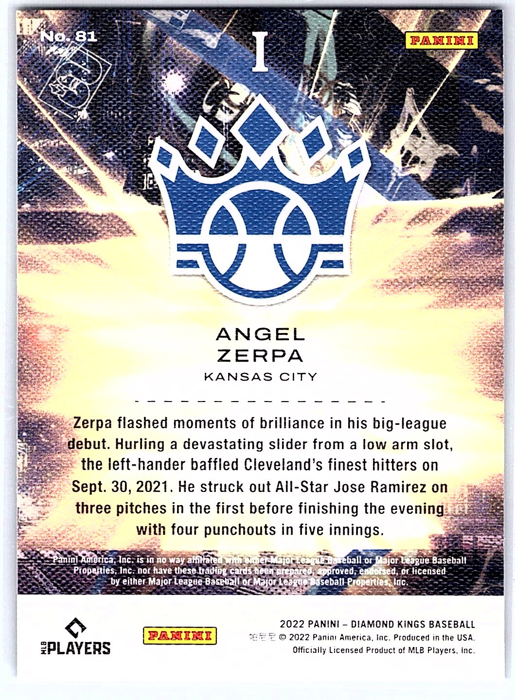 2022 Panini Diamond Kings #81 Angel Zerpa