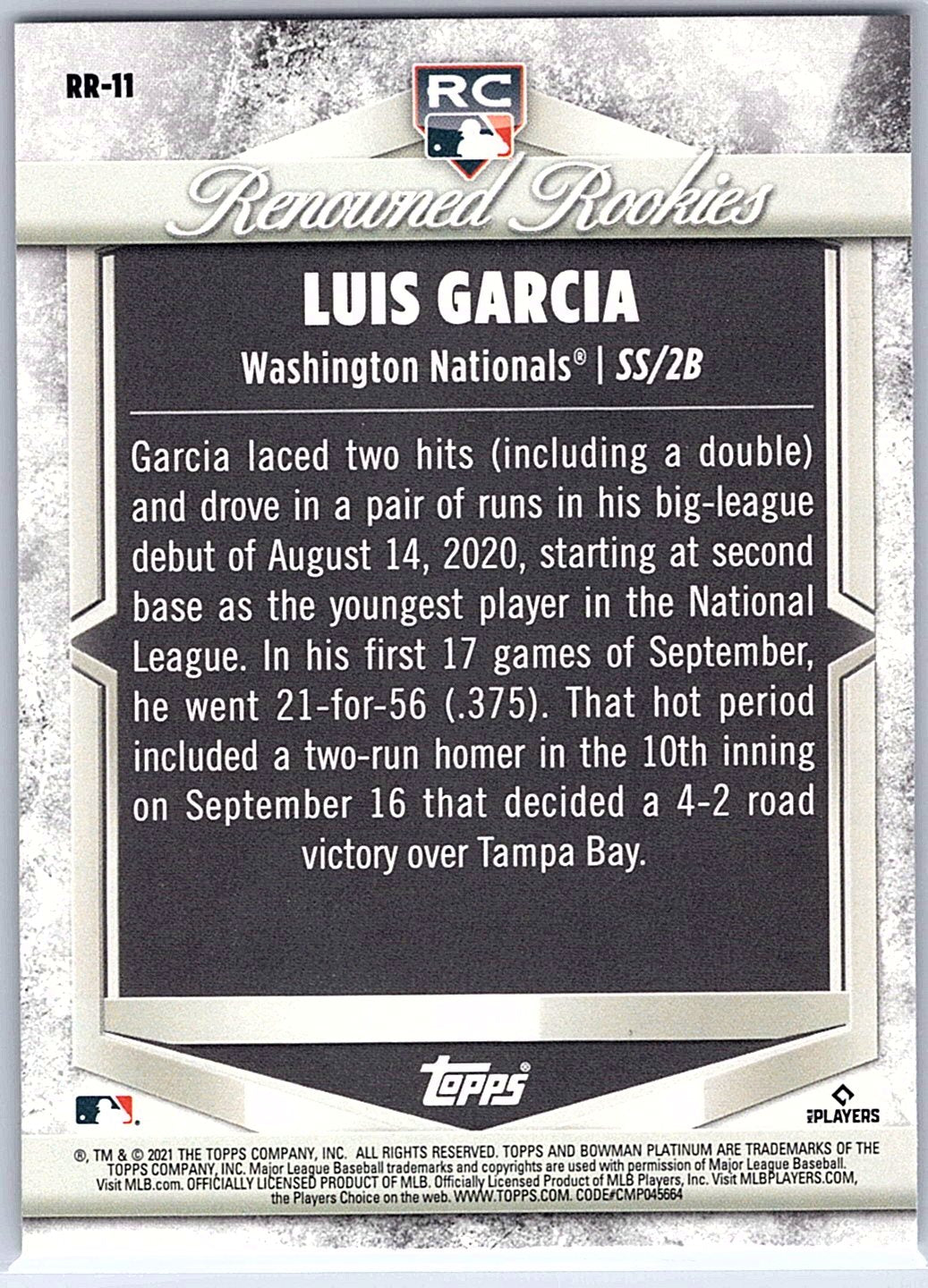2021 Bowman Platinum #RR-11 Luis Garcia