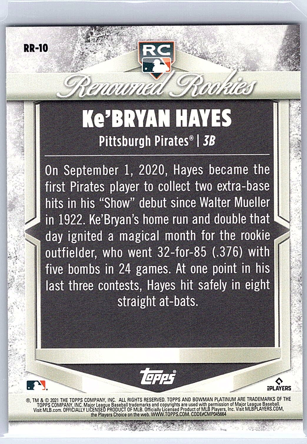 2021 Bowman Platinum #RR-10 Ke'Bryan Hayes