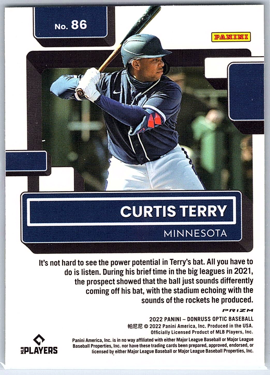 2022 Donruss Optic #86 Curtis Terry RC Rookie