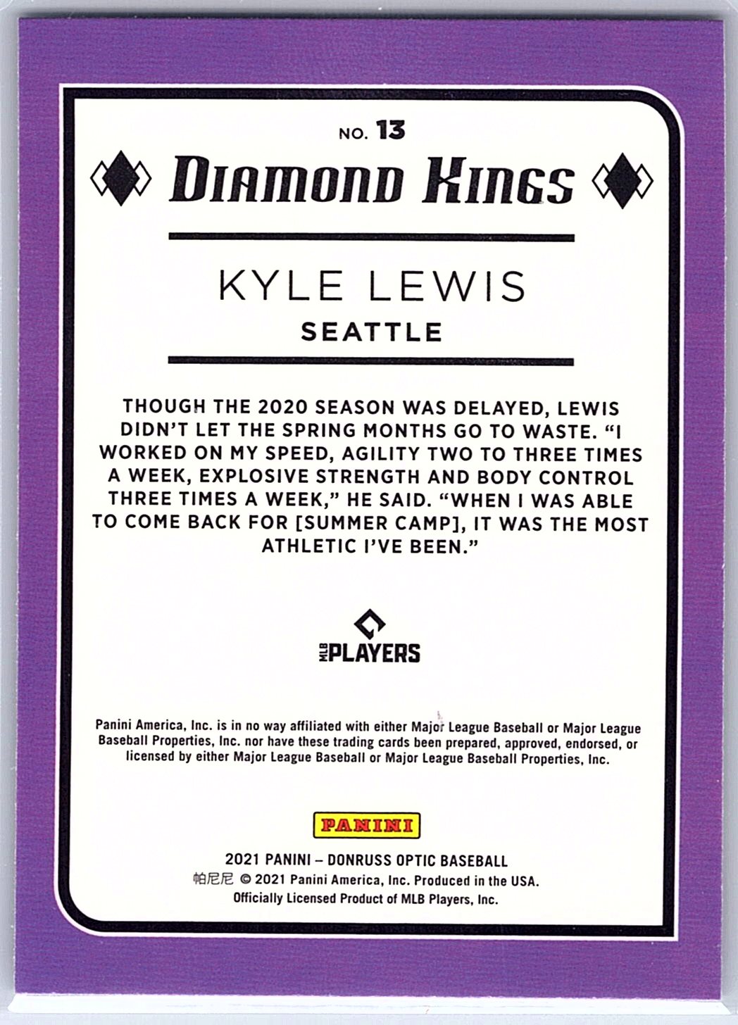 2021 Donruss #13 Kyle Lewis
