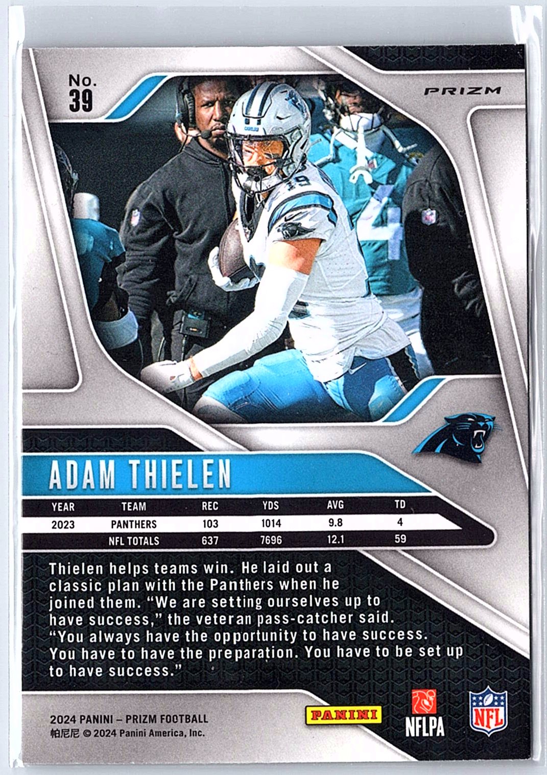 2024 Panini Prizm #39 Adam Thielen