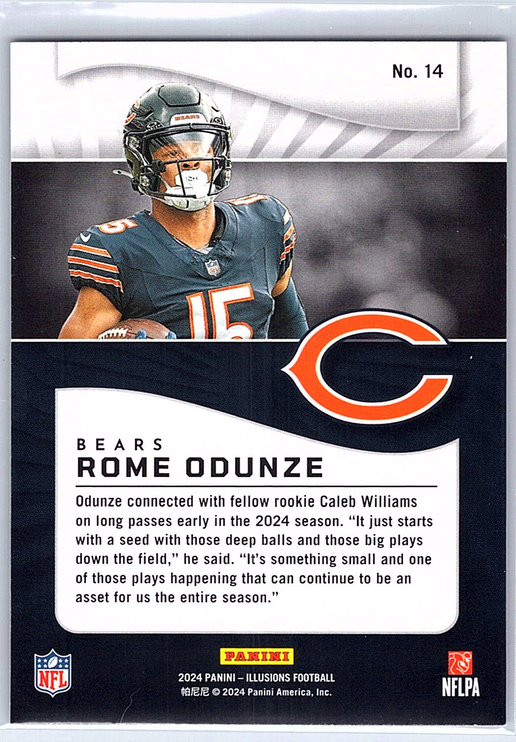 2024 Panini Illusions #14 Rome Odunze