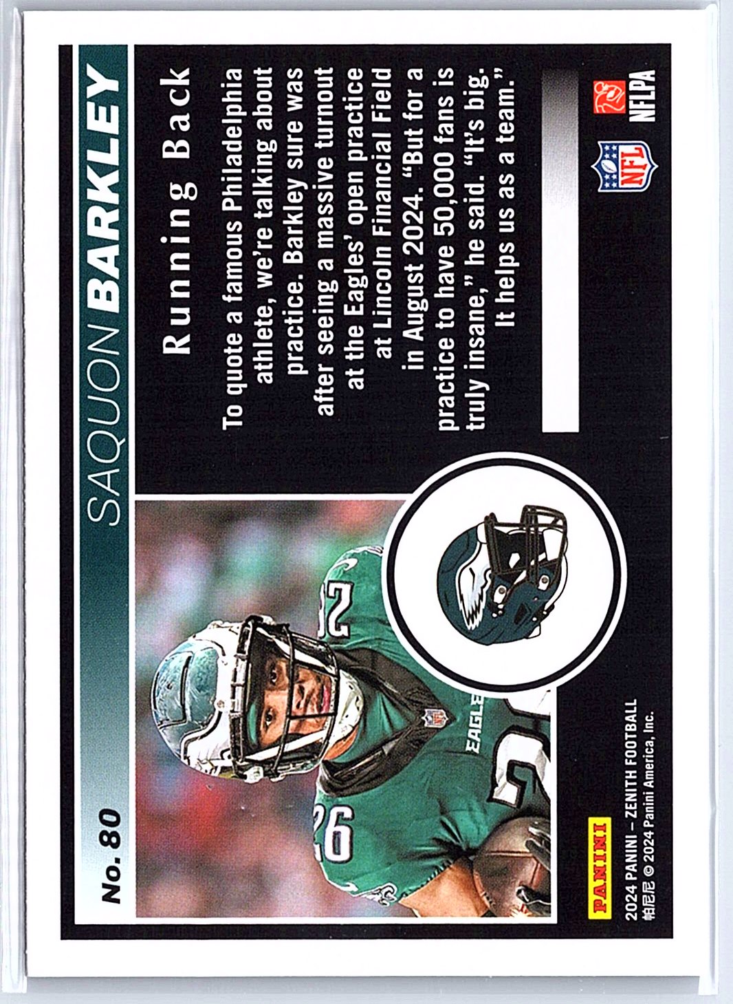 2024 Panini Zenith #80 Saquon Barkley