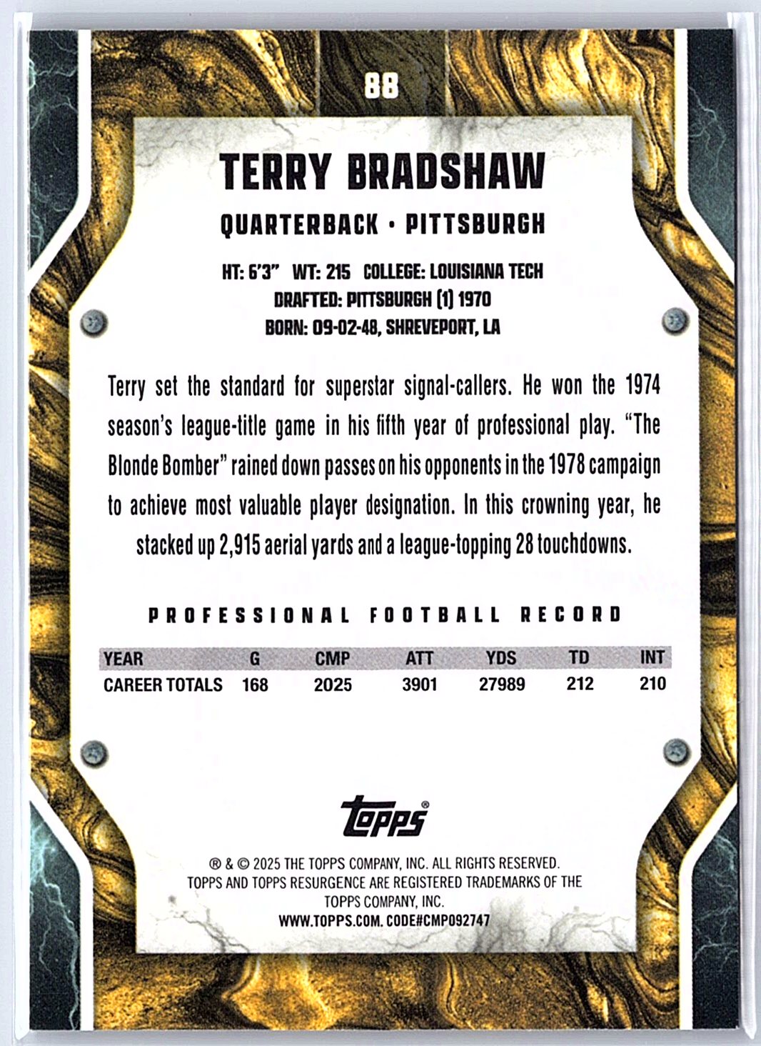 2024 Topps Resurgence #88 Terry Bradshaw
