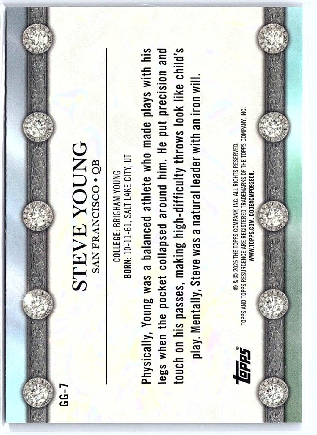 2024 Topps Resurgence #GG-7 Steve Young
