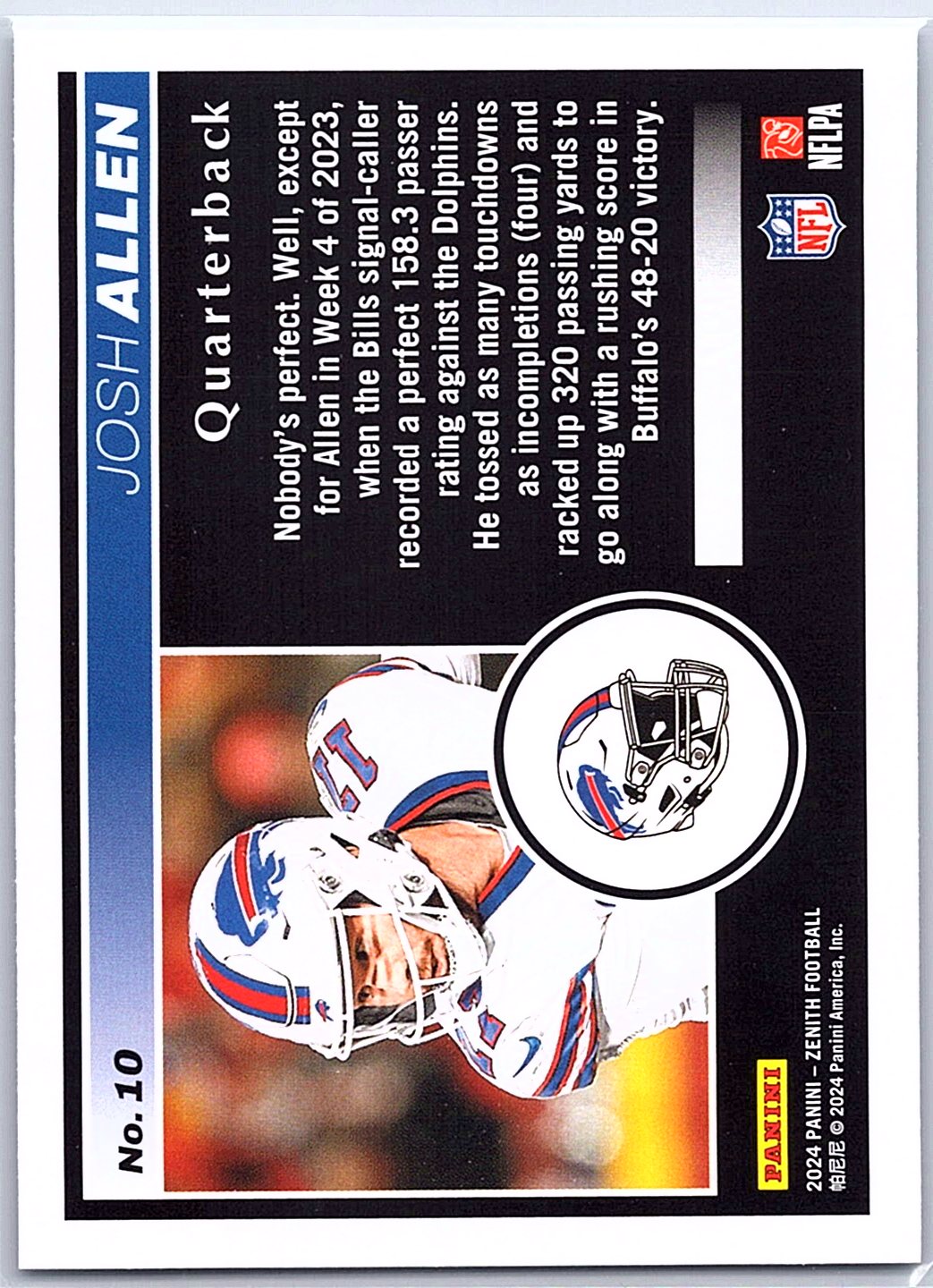 2024 Panini Zenith #10 Josh Allen