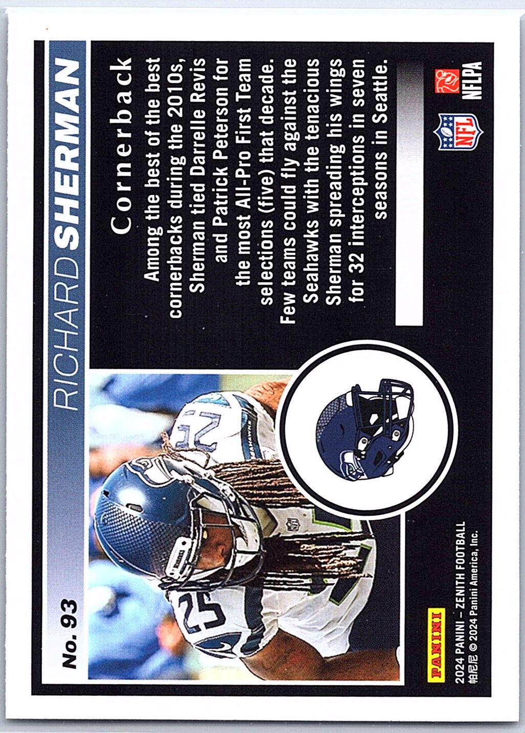 2024 Panini Zenith #93 Richard Sherman