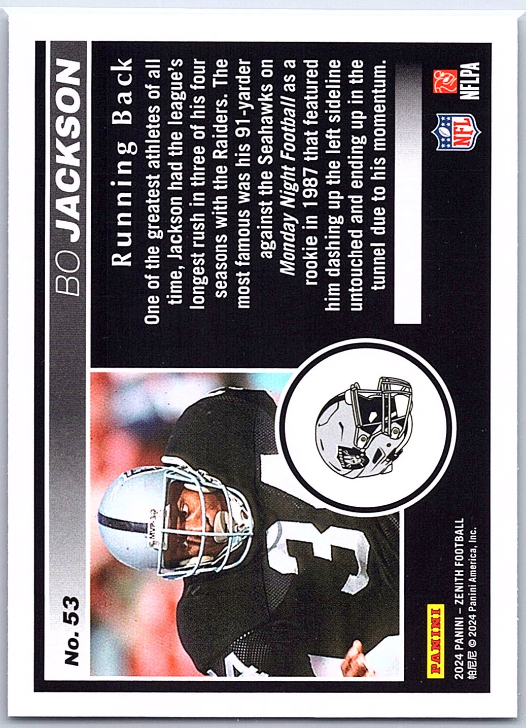 2024 Panini Zenith #53 Bo Jackson