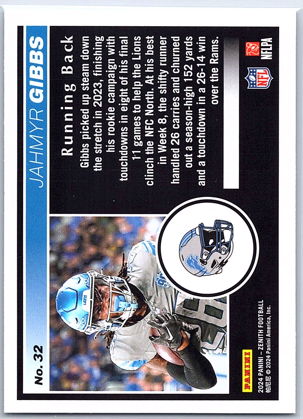 2024 Panini Zenith #32 Jahmyr Gibbs
