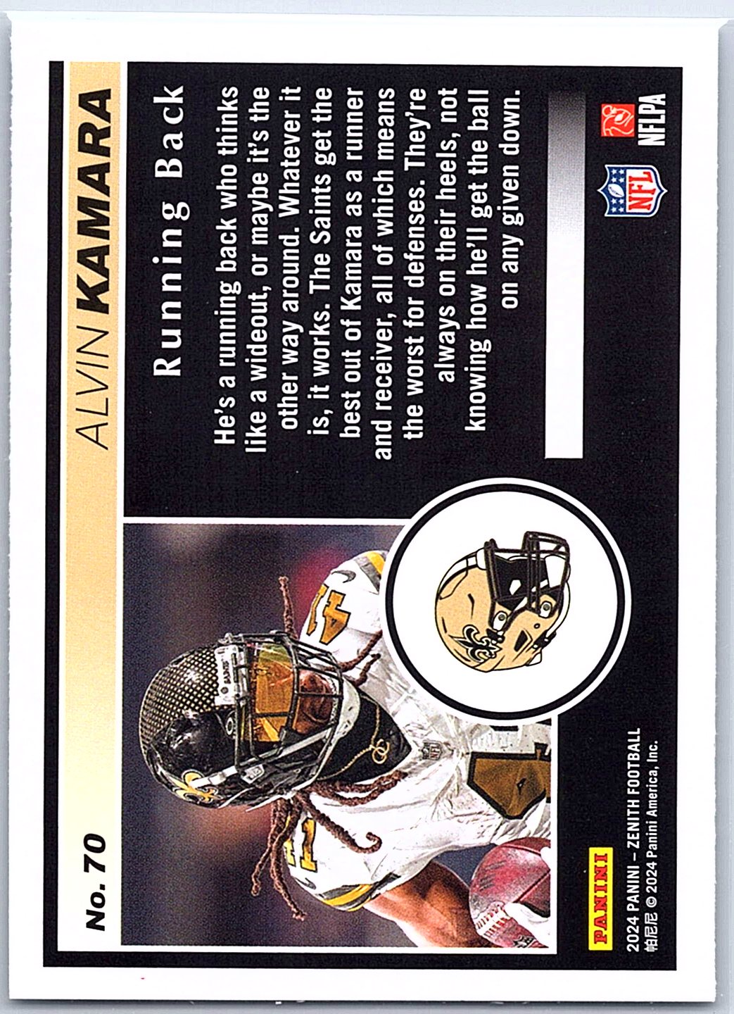 2024 Panini Zenith #70 Alvin Kamara