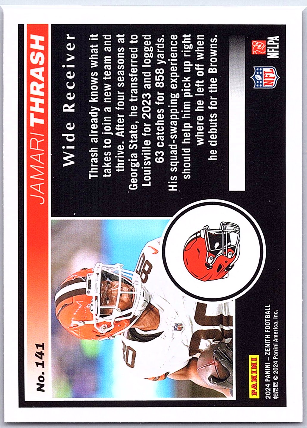 2024 Panini Zenith #141 Jamari Thrash RC Rookie