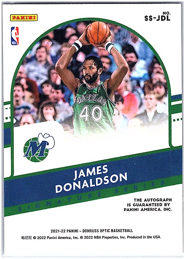 2021-22 Donruss Optic #SS-JDL James Donaldson Signature Series Holo