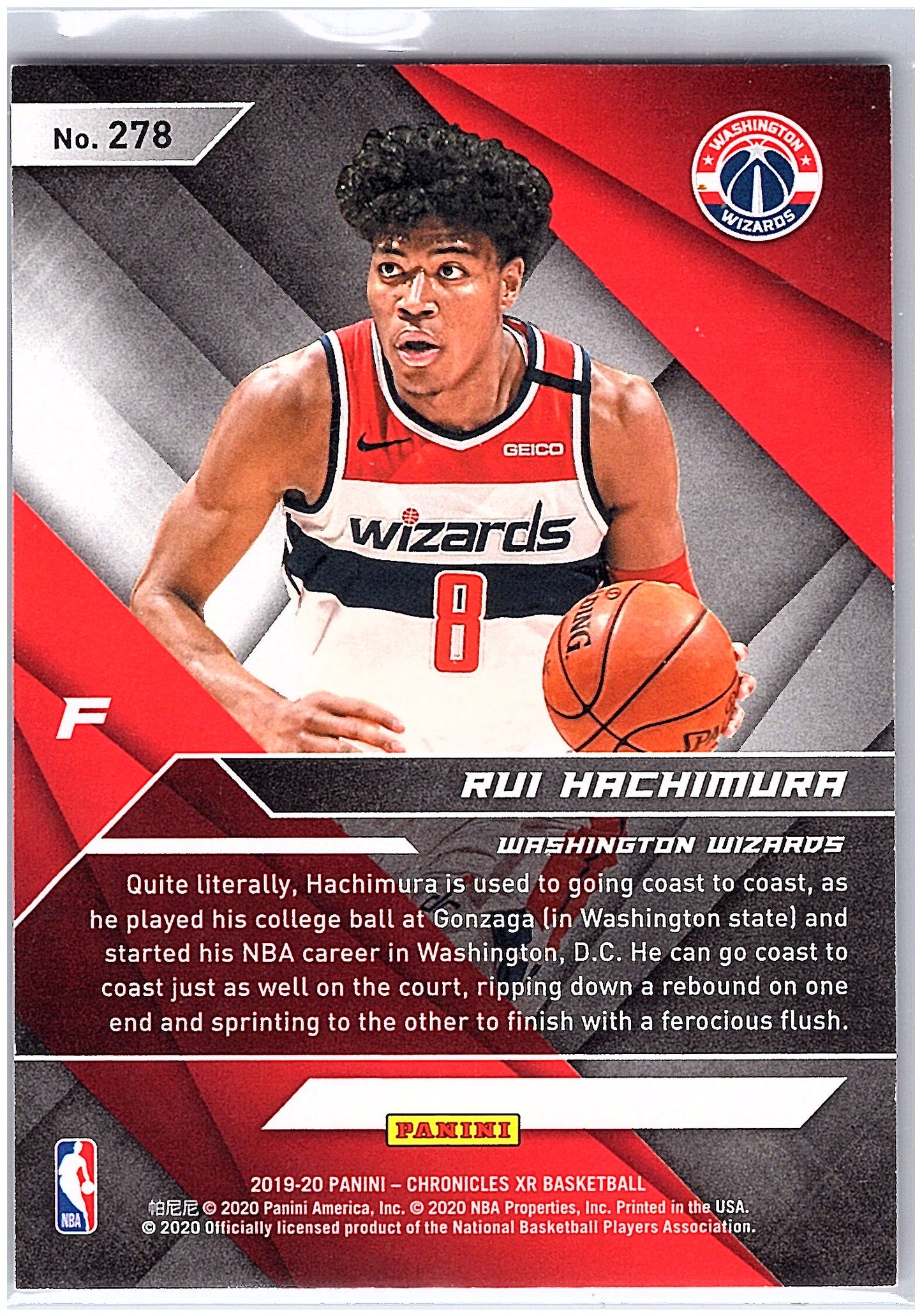 2019-20 Panini Chronicles #278 Rui Hachimura Red #/149