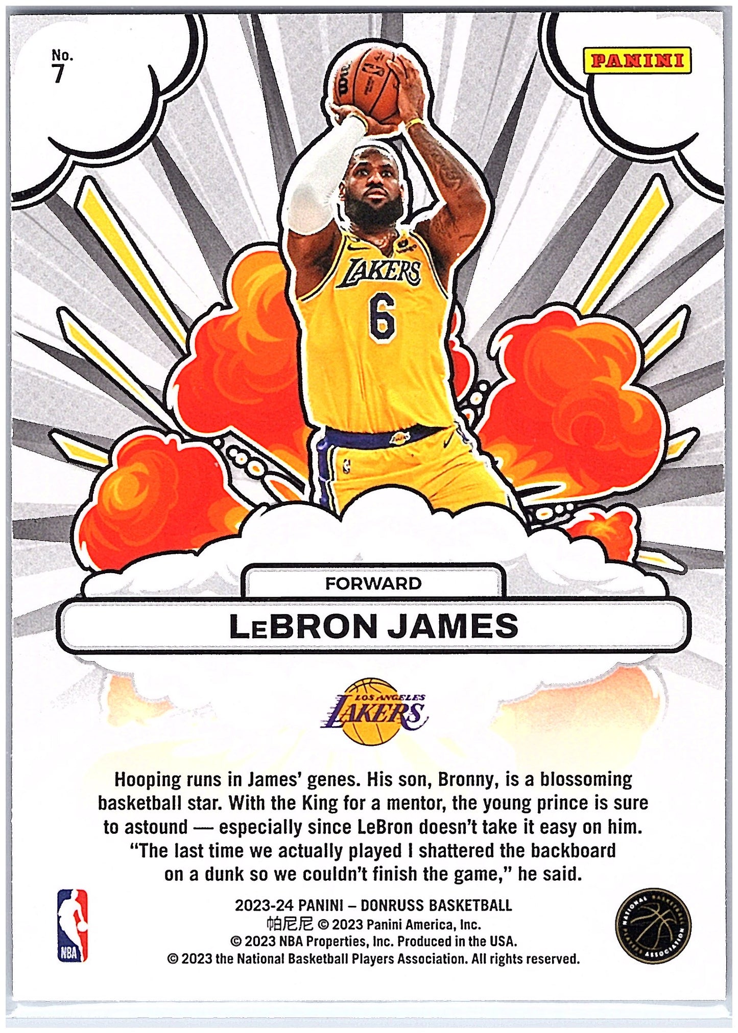 2023-24 Donruss #7 LeBron James Bomb Squad