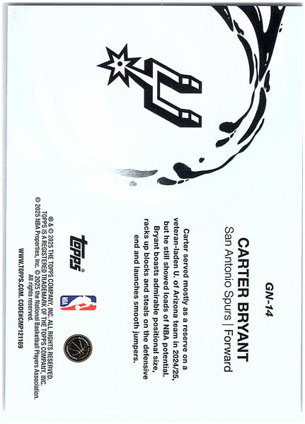 2025-26 Topps #GN-14 Carter Bryant Generation Now