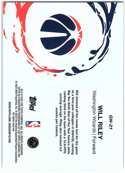 2025-26 Topps #GN-21 Will Riley Generation Now