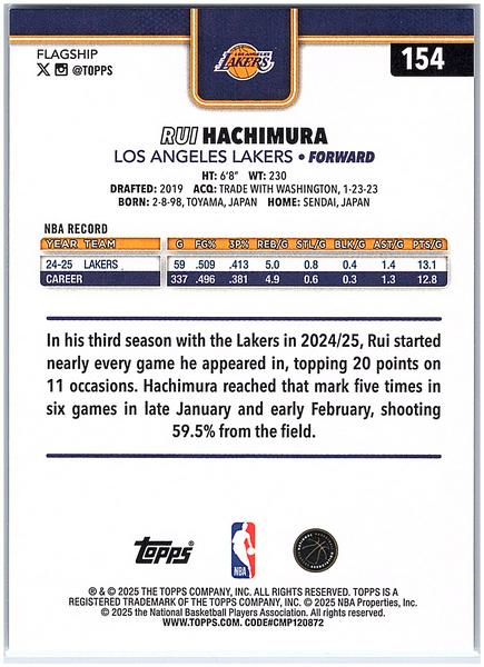 2025-26 Topps #154 Rui Hachimura Holo Foil