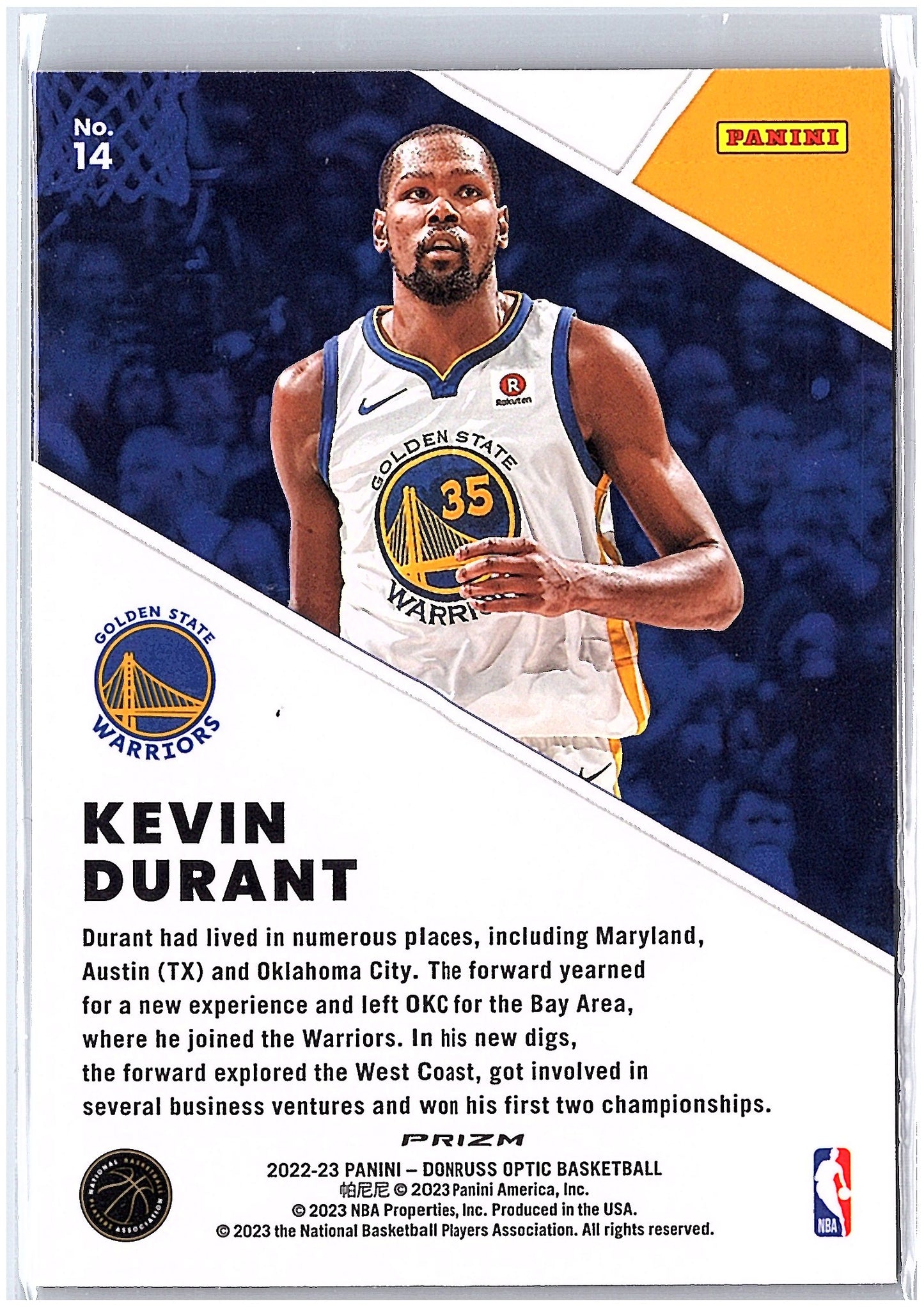 2022-23 Donruss Optic #14 Kevin Durant Winner Stays Purple
