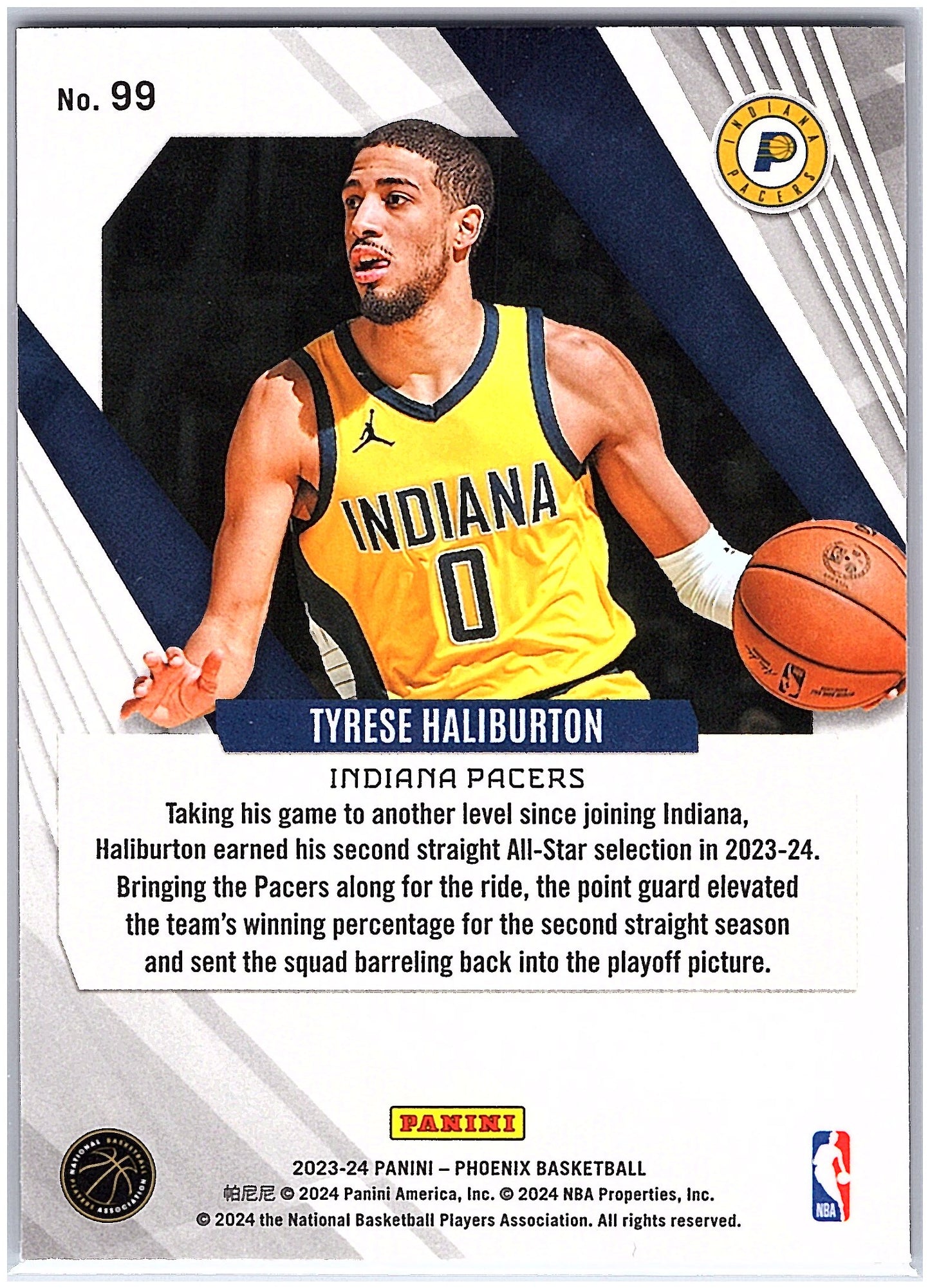 2023-24 Panini Phoenix #99 Tyrese Haliburton Phoenix Red Ice