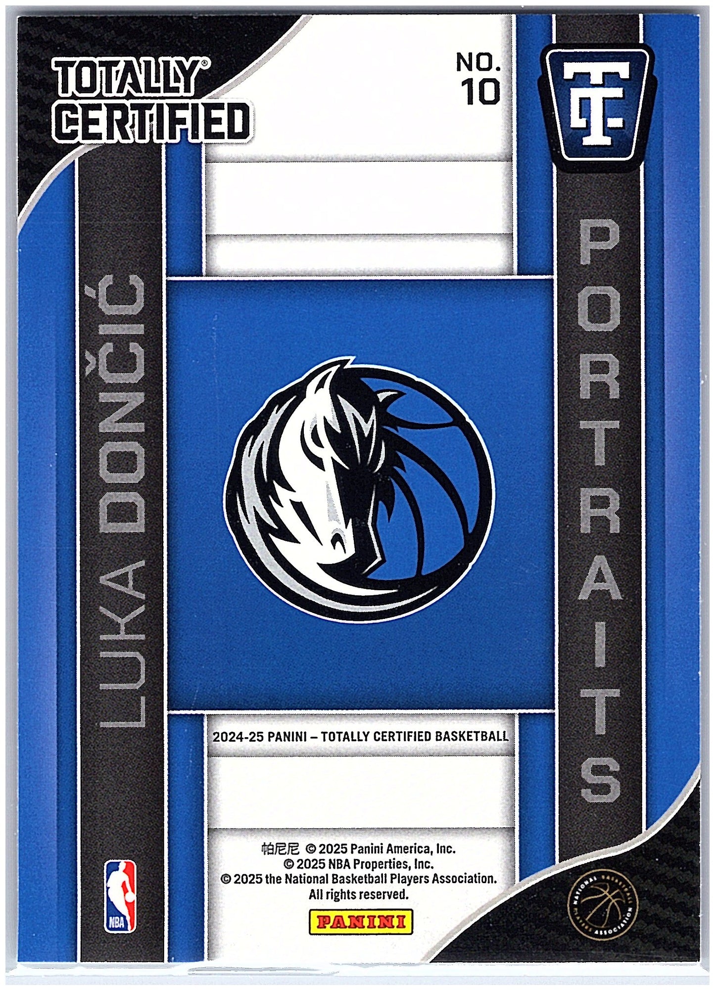 2024-25 Panini Totally Certified #10 Luka Doncic Portraits