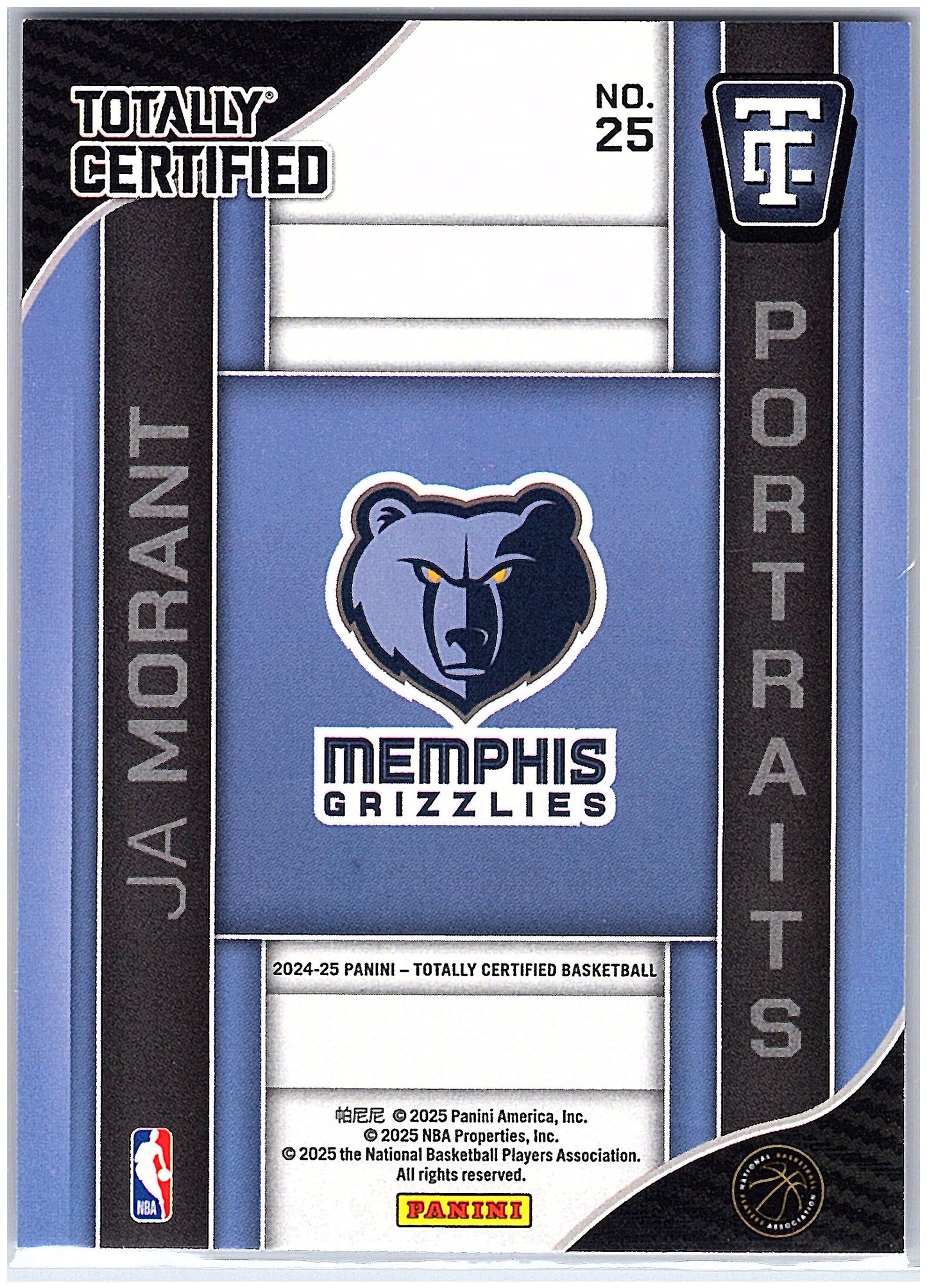2024-25 Panini Totally Certified #25 Ja Morant Portraits Mirror