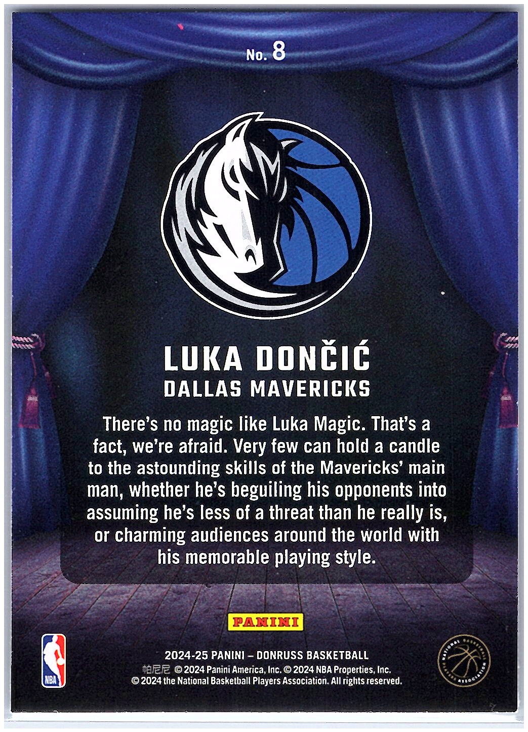 2024-25 Donruss #8 Luka Doncic Magicians