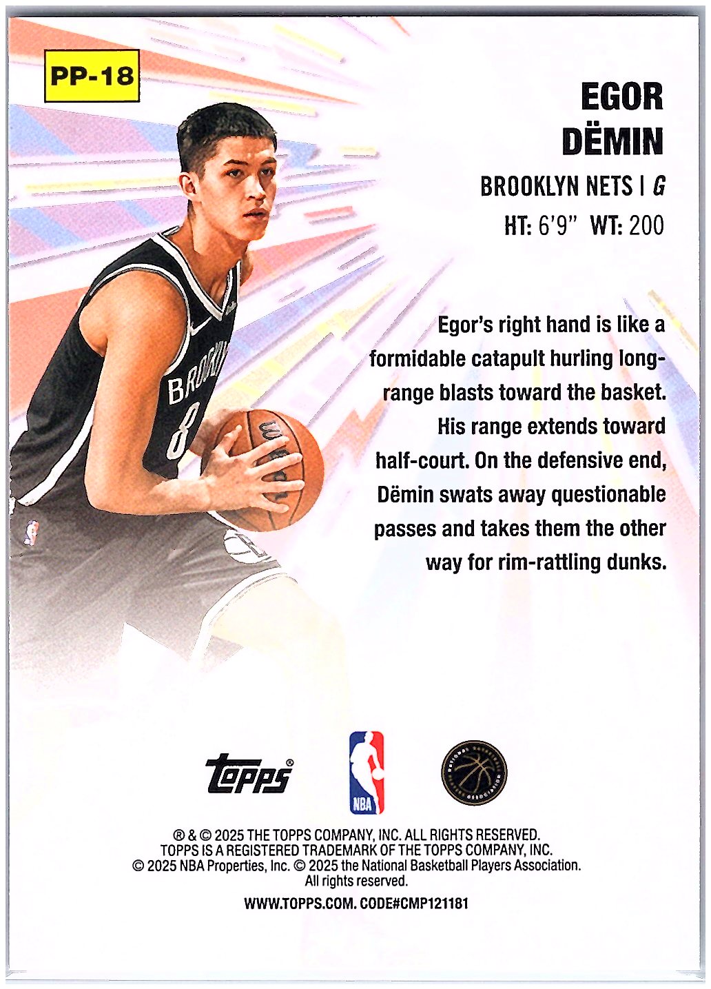 2025-26 Topps #PP-18 Egor Dëmin Power Players