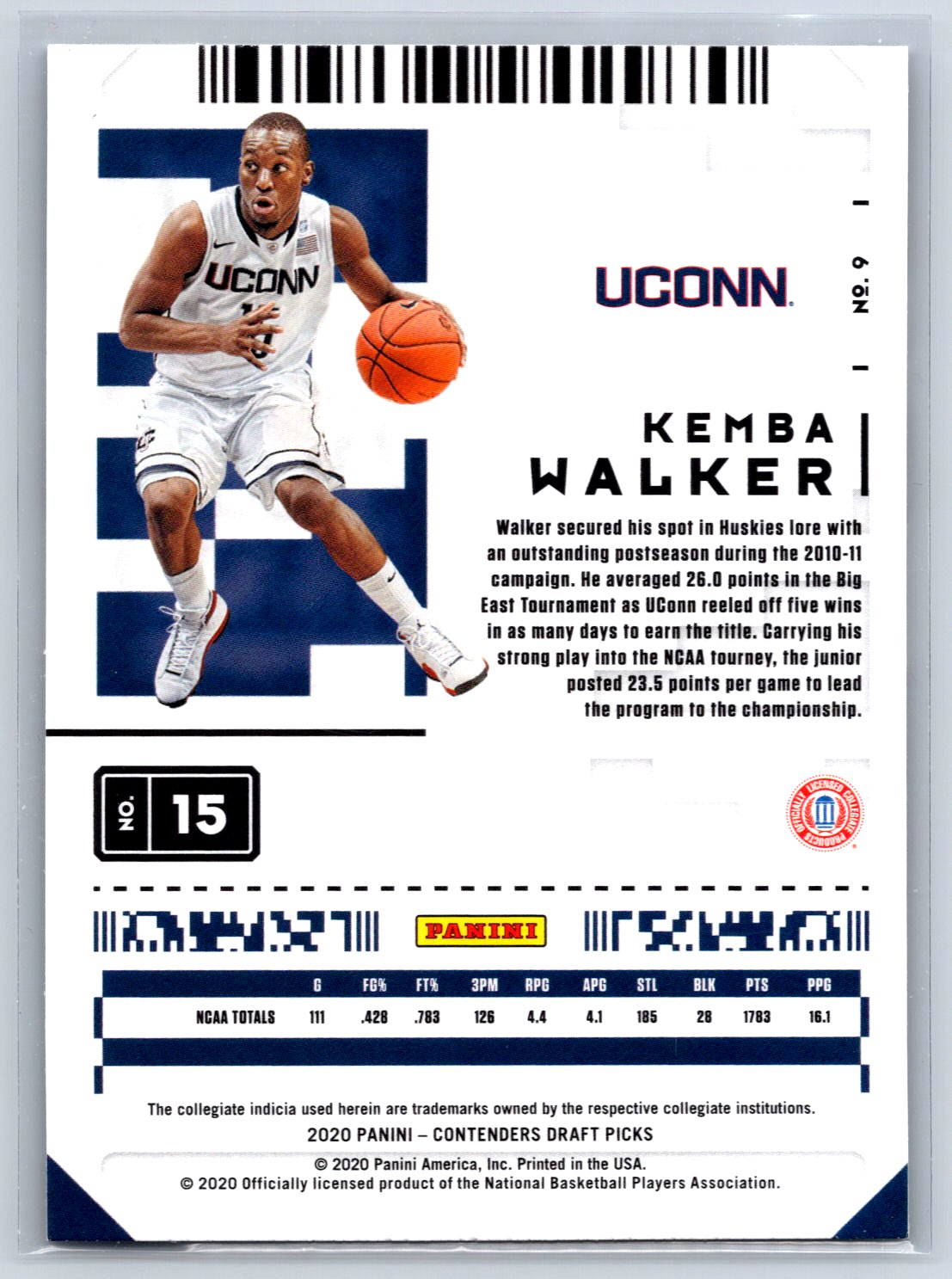 2020 Panini Contenders Draft Picks #9 Kemba Walker Game Ticket Red