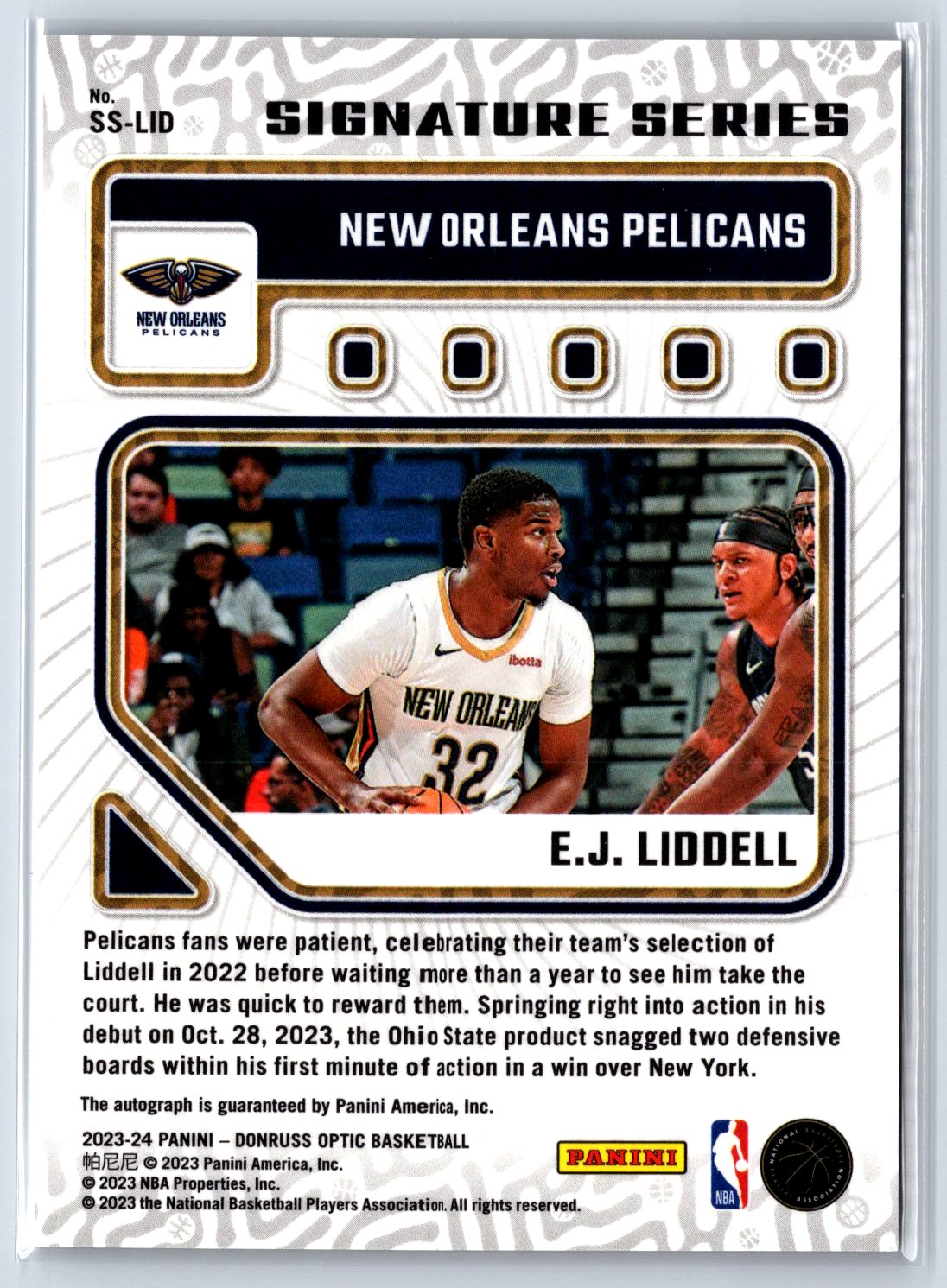 2022-23 Donruss #SS-EJL E.J. Liddell Signature Series
