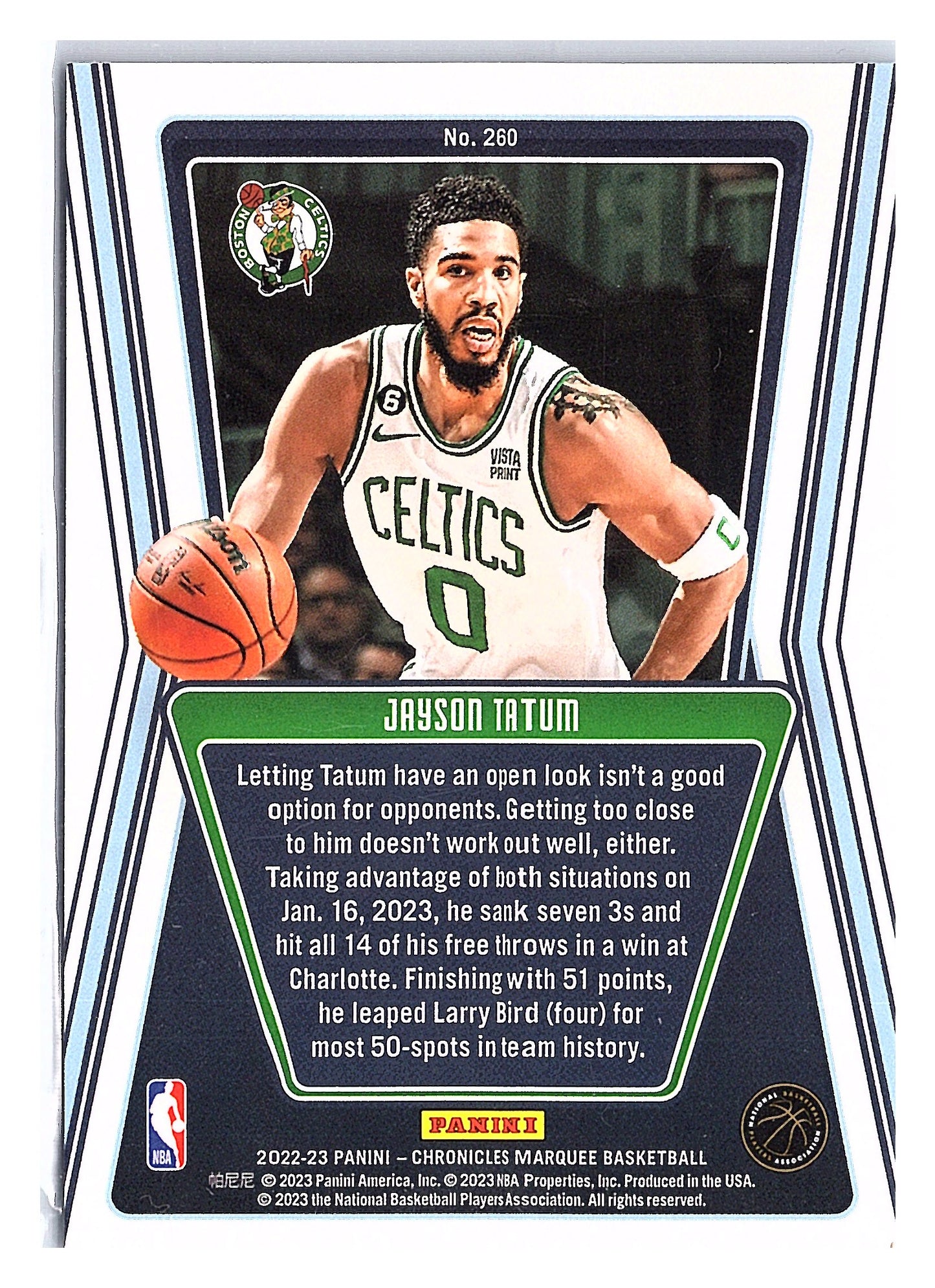 2022-23 Panini Chronicles #260 Jayson Tatum