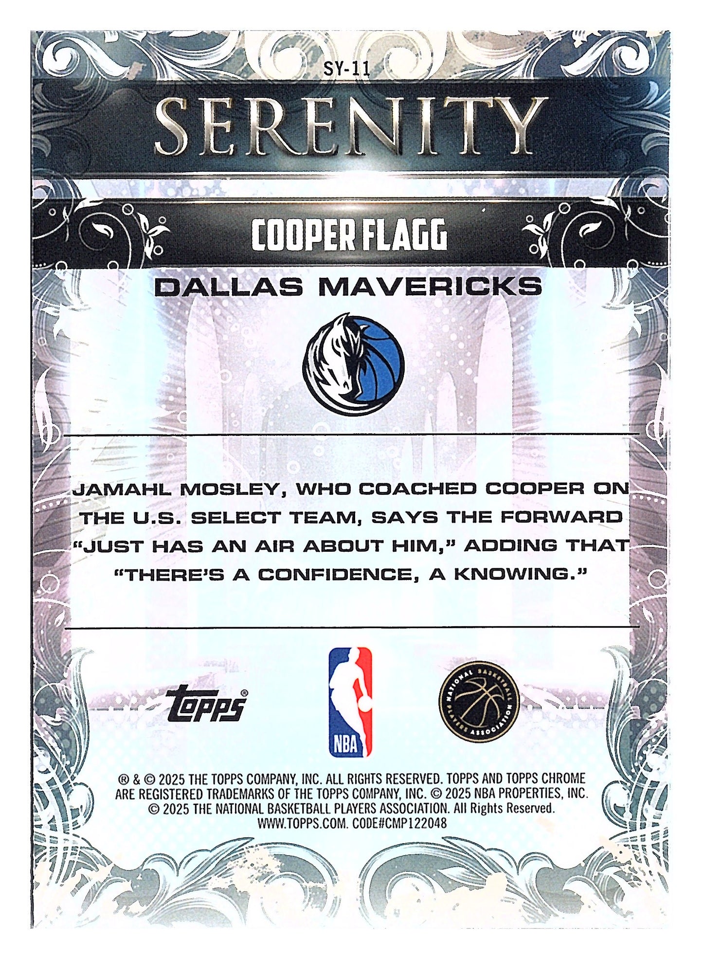 2025-26 Topps Chrome #SY-11 Cooper Flagg Serenity