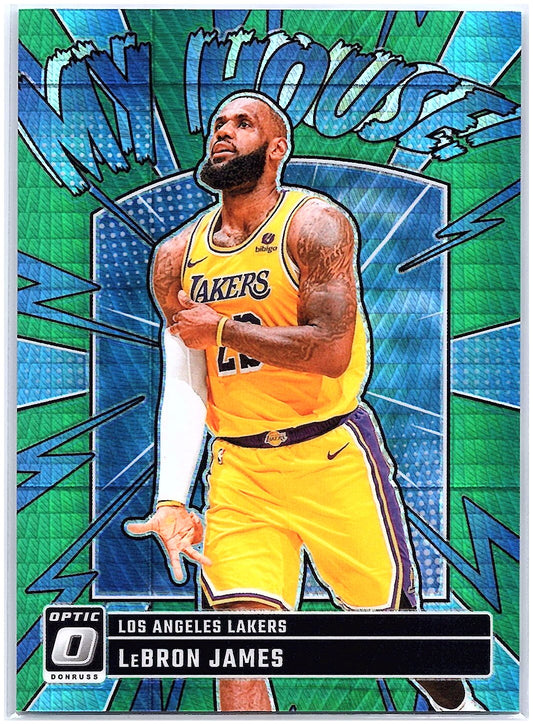2024-25 Donruss Optic #3 LeBron James My House Hyper Green #/249
