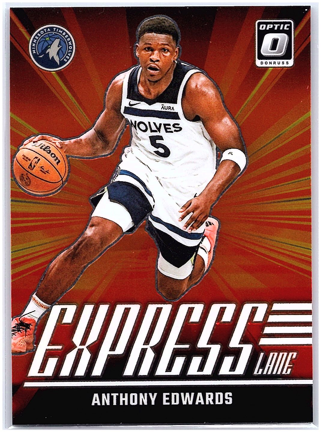 2024-25 Donruss Optic #7 Anthony Edwards Express Lane