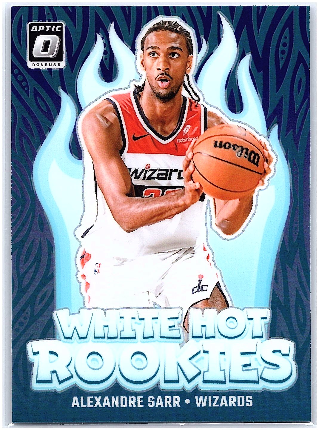 2024-25 Donruss Optic #14 Alexandre Sarr White Hot Rookies Purple