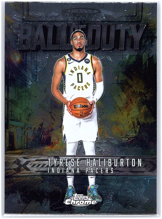 2025-26 Topps Chrome #BD-12 Tyrese Haliburton Ball of Duty
