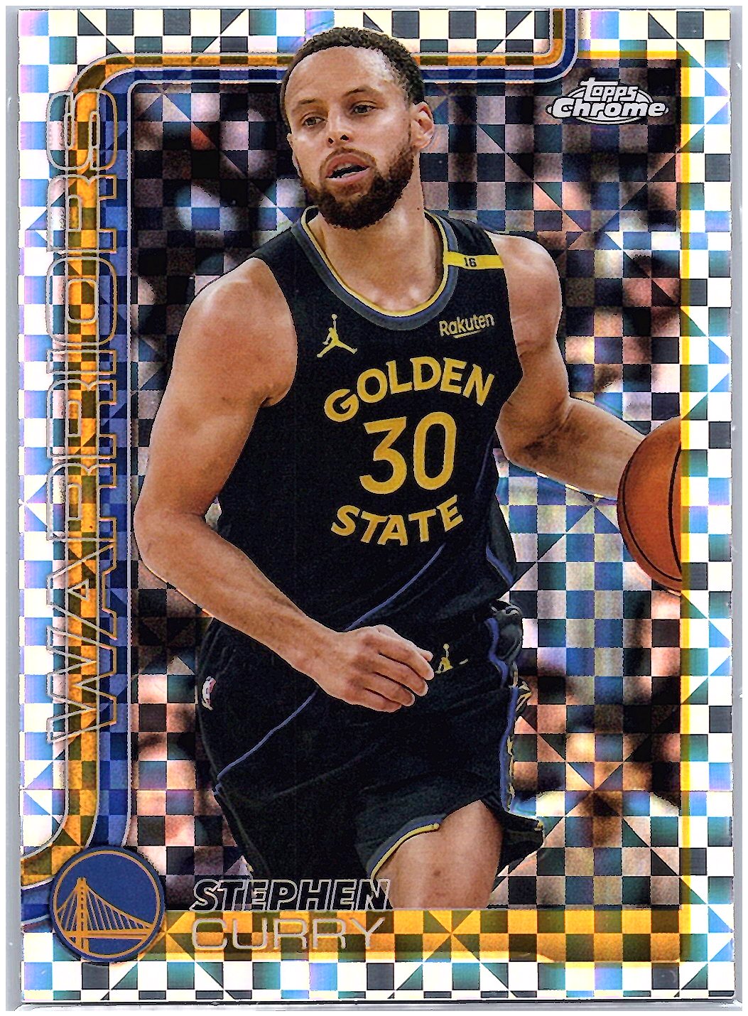 2025-26 Topps Chrome #201 Stephen Curry X-Fractor