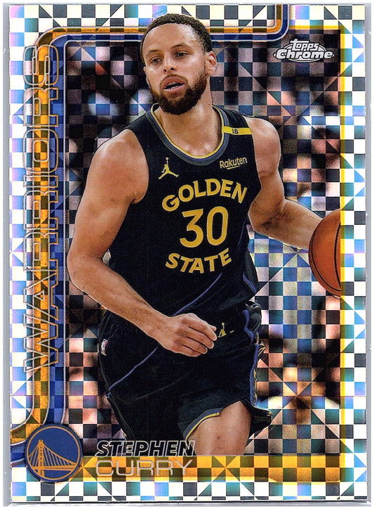 2025-26 Topps Chrome #201 Stephen Curry X-Fractor