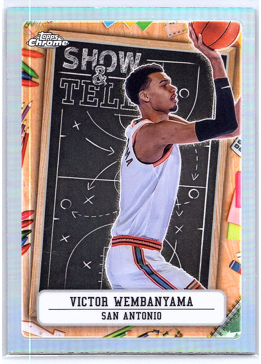 2024-25 Topps Chrome #ST-9 Victor Wembanyama Show and Tell Basketball Refractor