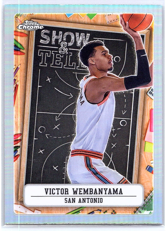 2024-25 Topps Chrome #ST-9 Victor Wembanyama Show and Tell Basketball Refractor