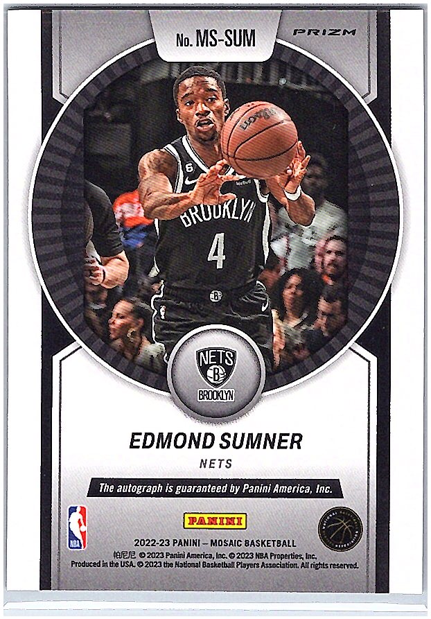 2022-23 Panini Mosaic #MS-SUM Edmond Sumner Scripts