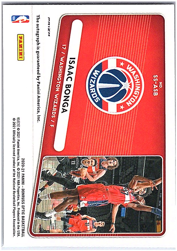 2020-21 Donruss Optic #SS-ASB Isaac Bonga Signature Series Choice