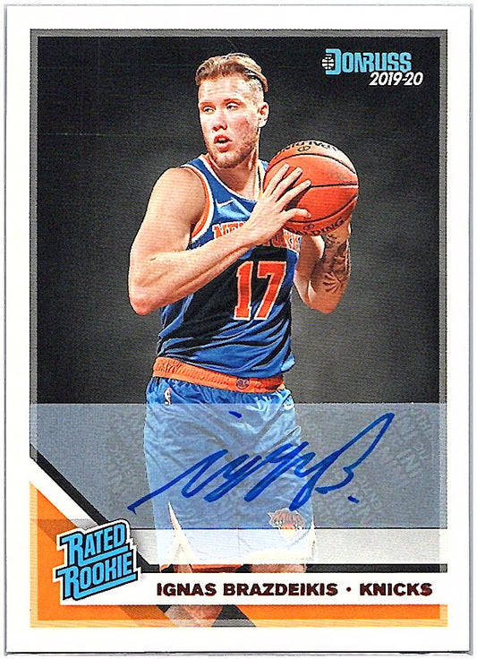 2019-20 Donruss #241 Ignas Brazdeikis Rated Rookies Signatures