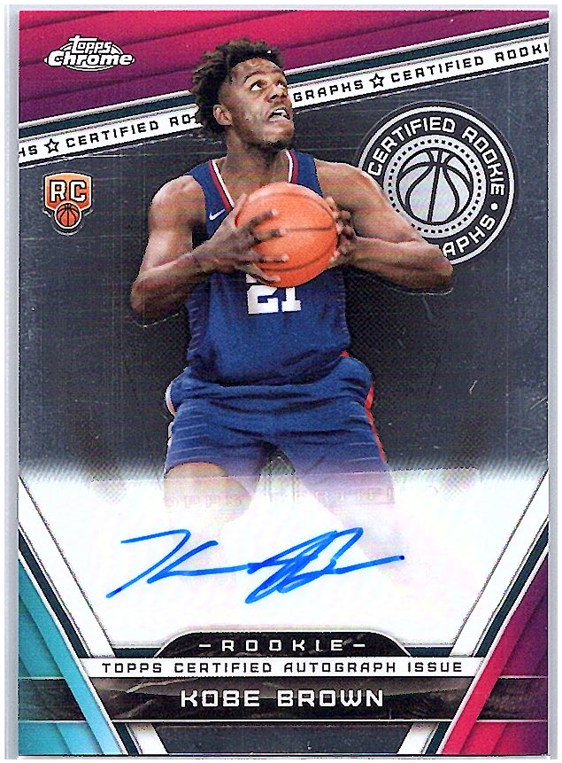 2023-24 Topps Chrome #CRA-KB Kobe Brown Certified Rookie Autographs