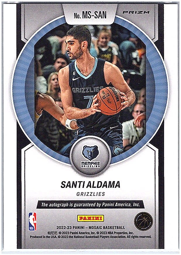 2022-23 Panini Mosaic #MS-SAN Santi Aldama Scripts